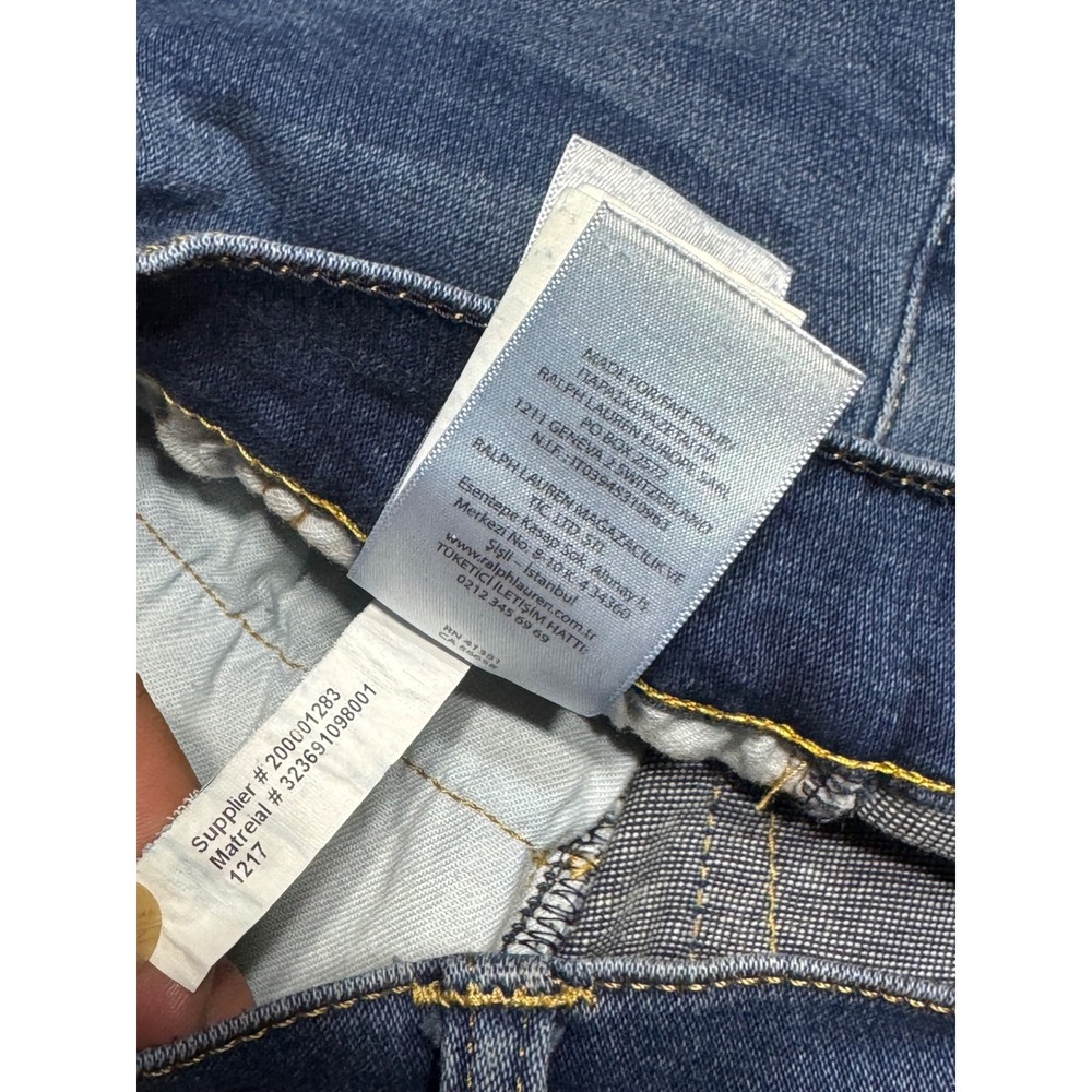 Polo Ralph Lauren Denim Shorts Kids Size 12 Blue Raw Hem Classic Preppy Casual - Picture 10 of 14